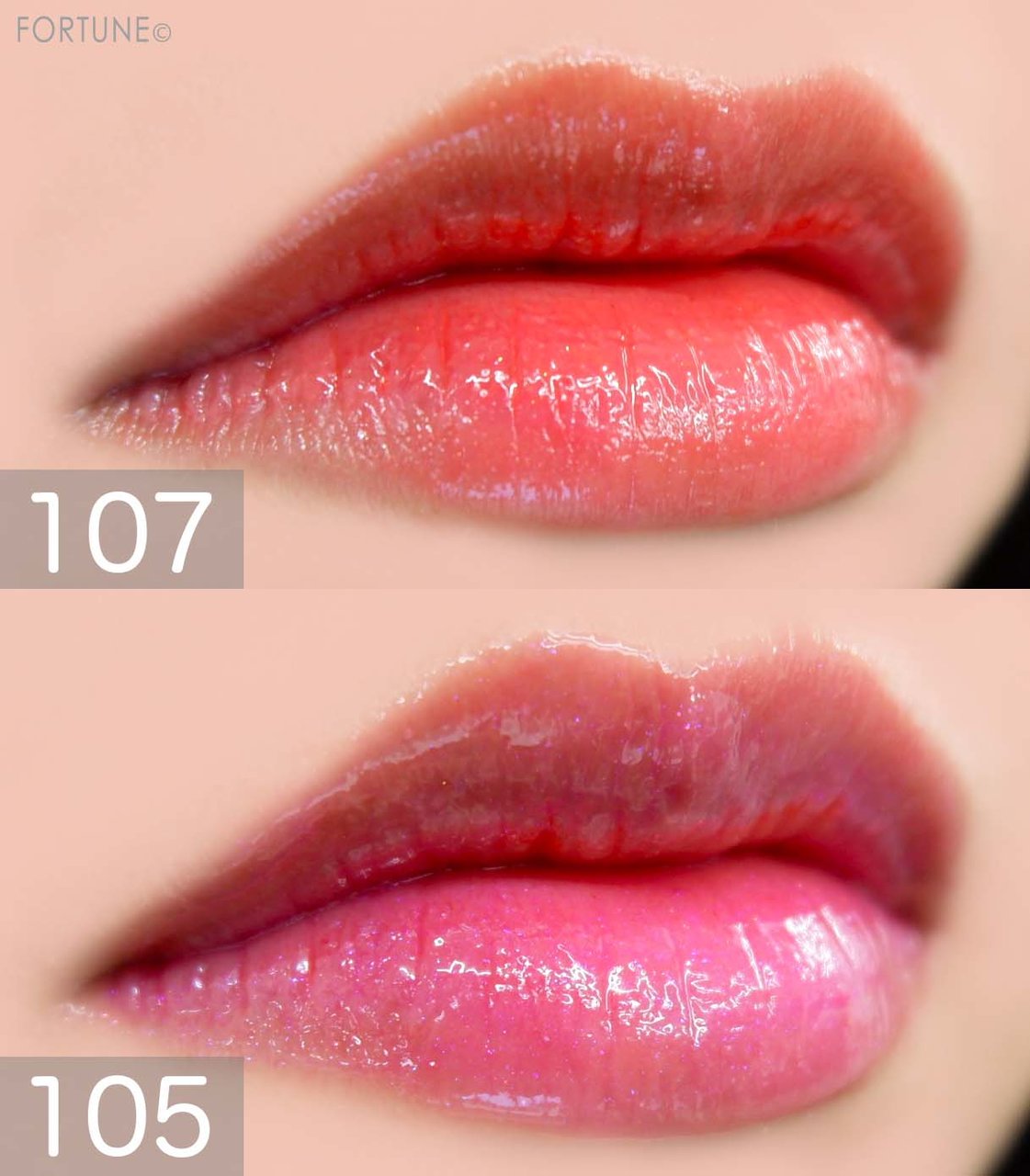 画像：OPERA（オペラ）「リップティント N」「シアーリップカラー RN」限定カラー　使用感