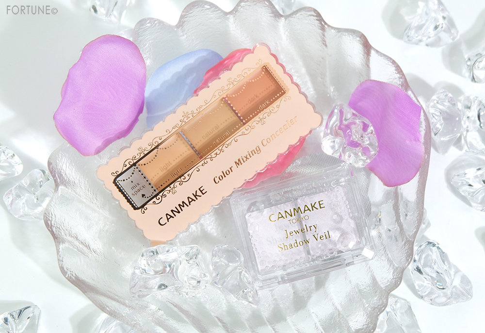 画像：CANMAKE(キャンメイク)/ジュエリーシャドウベール新色『No.05 ドリーミーパープル』 /カラーミキシングコンシーラー 新色『No.03 オレンジベージュ』