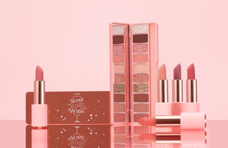 エチュードハウス「プレイカラー アイシャドウ ロゼワイン」「ロゼワイン ベターリップトーク ベルベット」
