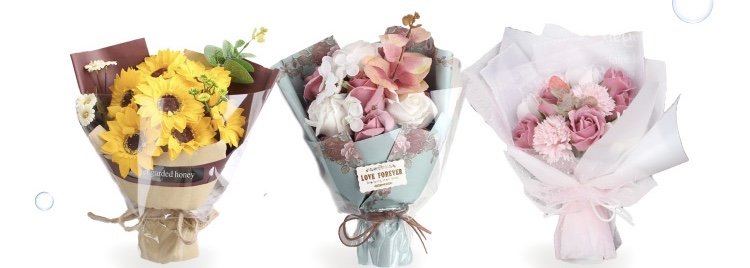 母の日 フラワーボックス ソープフラワー 花束 ブーケ 