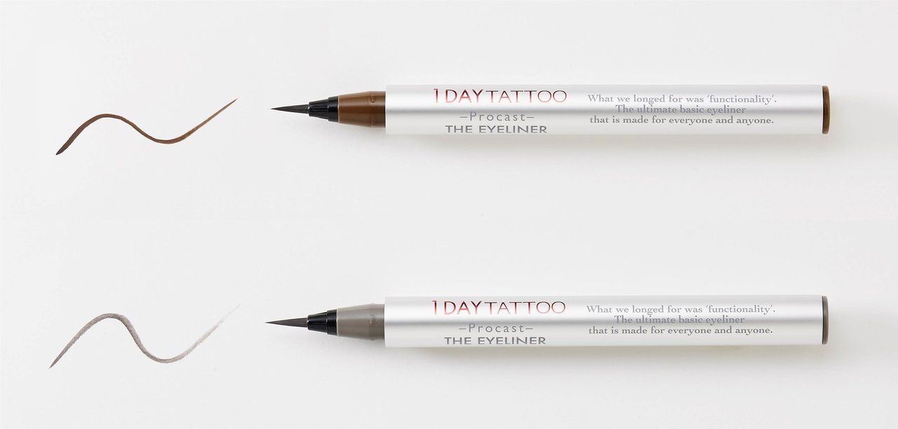K-パレット　1DAY TATTOO プロキャスト ザ・アイライナー　限定色「クルミ」「ラテグレージュ」