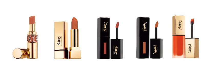 YSL(イヴ・サンローラン)　リップコレクションMILK TEA SHOP「SPICY NUDE」ルージュ ヴォリュプテ シャイン/ルージュ ピュールクチュール/ルージュ ピュールクチュール ヴェルニ ヴィニル クリーム/タトワージュ クチュール