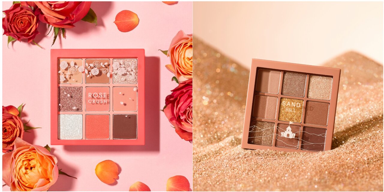 ETUDE(エチュード)「プレイカラーアイズ ローズクラッシュ」「プレイカラーアイズ サンドヒル」