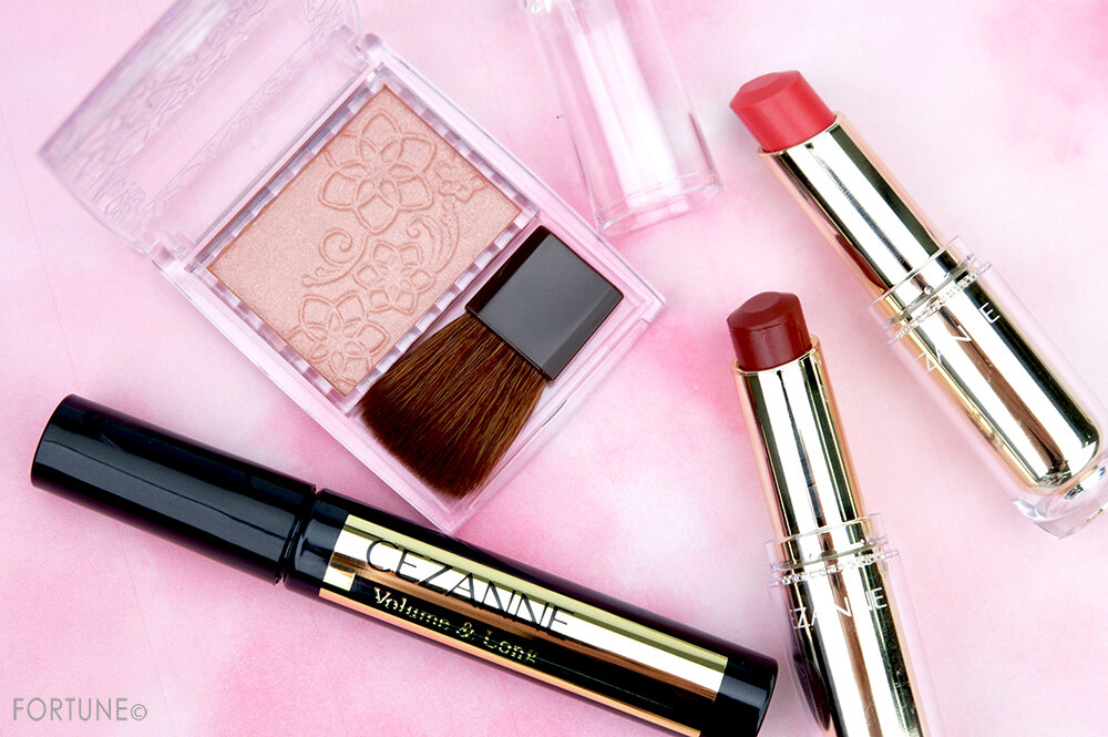 CEZANNE（セザンヌ）『パールグロウチーク』『ラスティンググロスリップ』『ボリュームラッシュマスカラ』