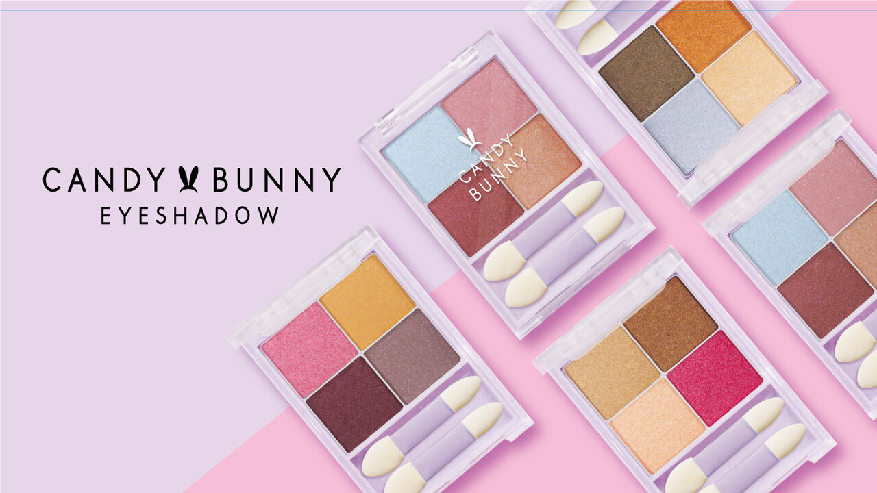 サンキューマートオリジナルコスメブランド『CANDY BUNNY(キャンディバニー)』4色アイシャドウパレット