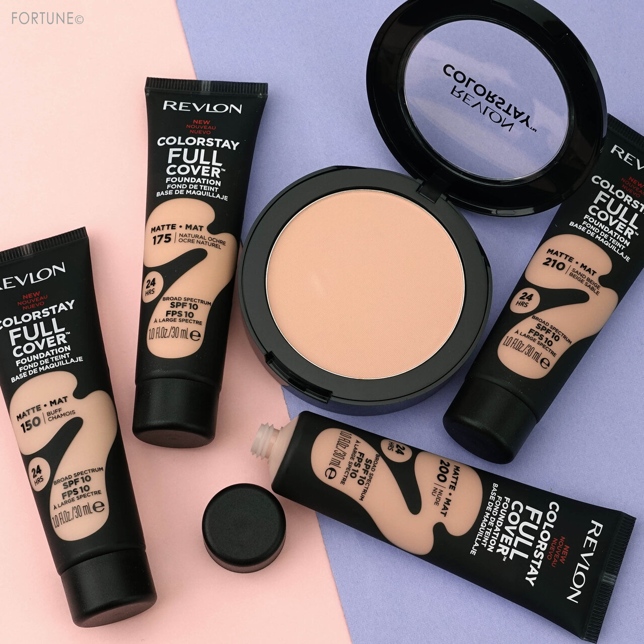 REVLON(レブロン) 2020年秋冬 新作コスメ 新色『レブロン カラーステイ プレスト パウダー N　830 ライト/ミディアム』『レブロン カラーステイ フル カバー ファンデーション N』スウォッチ・使用レポ・レビュー
