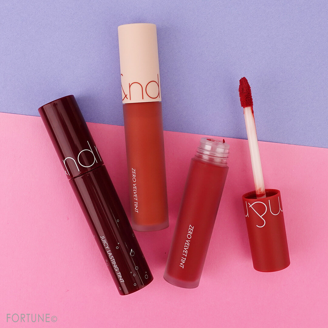 rom&nd(ロムアンド) 2020秋冬 新色 ニューコレクション 新作コスメ「ゼロ ベルベット ティント」#14 #17「ジューシー ラスティング ティント」#17 レビュー・スウォッチ・使用レポ