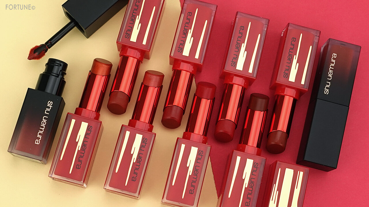 shu uemura(シュウ ウエムラ)2021SS新作コスメ/ルージュ アンリミテッド アイアン レッド コレクション「ルージュ アンリミテッド/マット/ラッカーシャイン/リキッドマット」新色・限定色　レビュー・全色スウォッチ・使用レポ