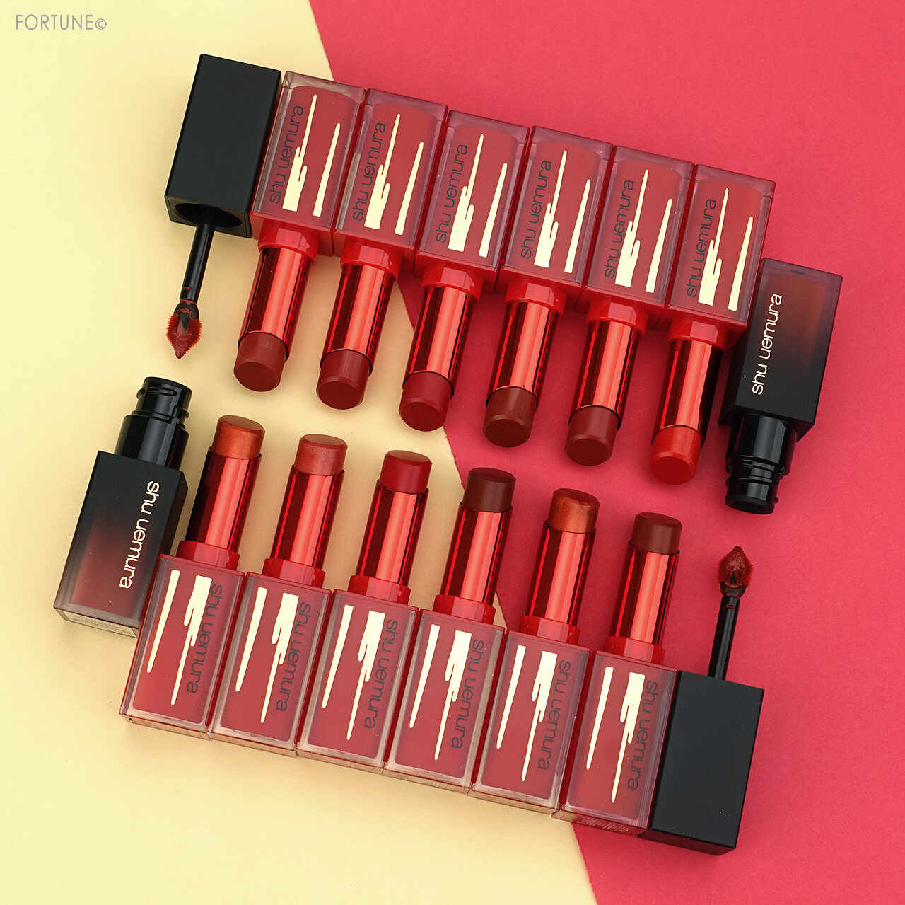 shu uemura(シュウ ウエムラ)2021SS新作コスメ/ルージュ アンリミテッド アイアン レッド コレクション「ルージュ アンリミテッド/マット/ラッカーシャイン/リキッドマット」新色・限定色　レビュー・全色スウォッチ・使用レポ