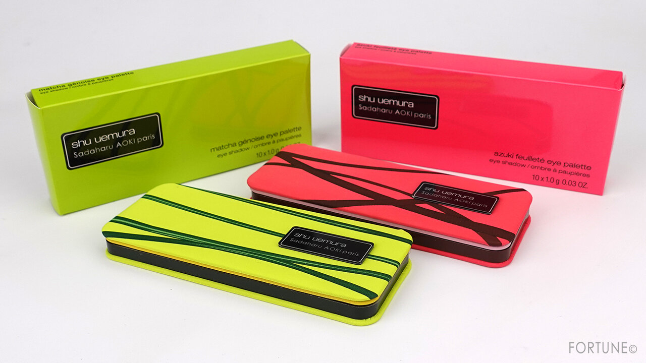 シュウ ウエムラ「マッチャ ジェノワーズ アイ パレット」「アズキ フィユテ アイ パレット」