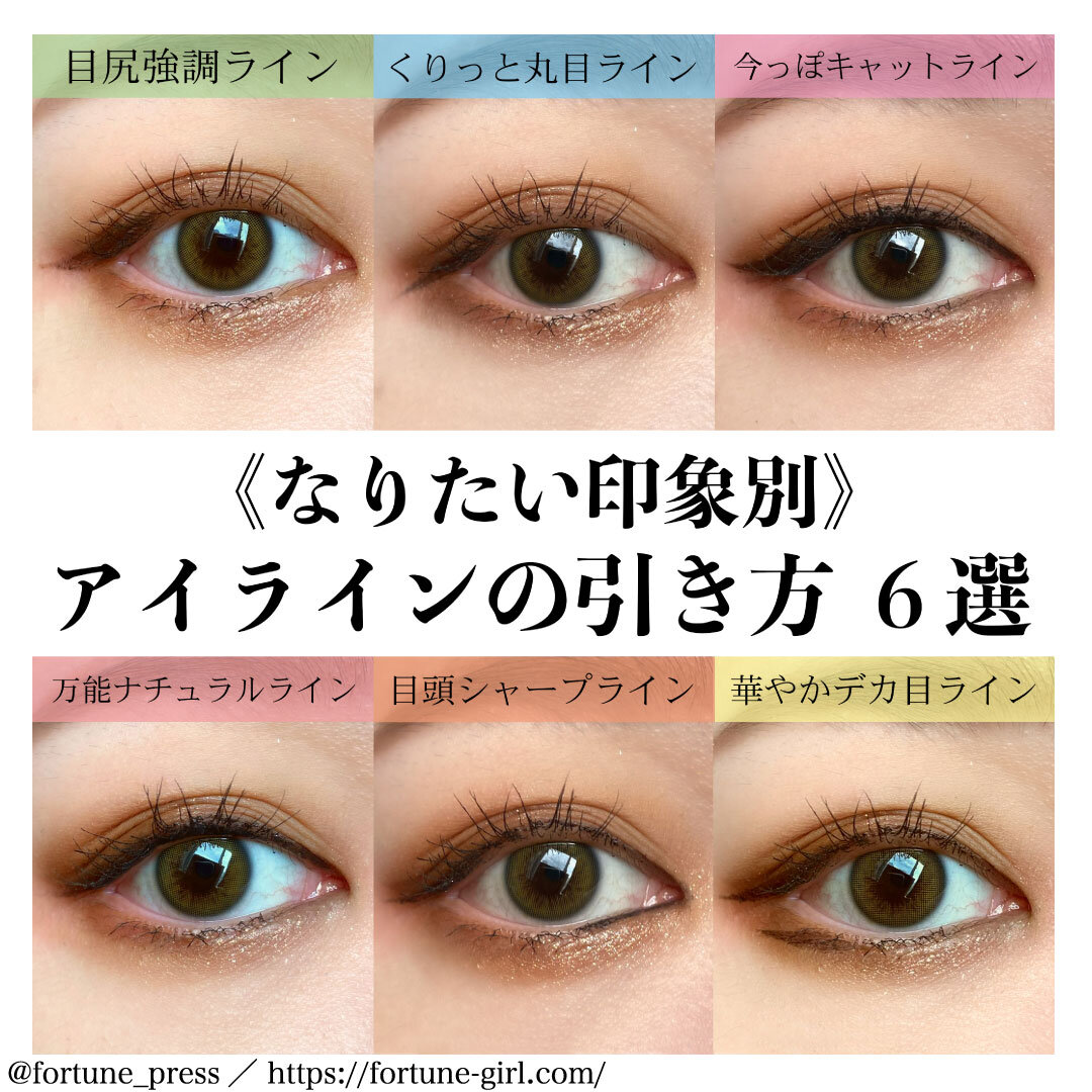 印象別｜アイラインの引き方