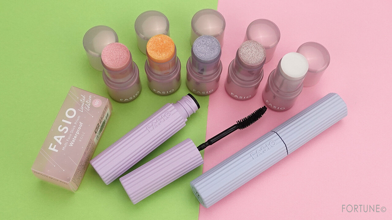 FASIO『ファシオ マルチフェイス スティック プリズム』『ファシオ パーマネントカール マスカラ ハイブリッド』