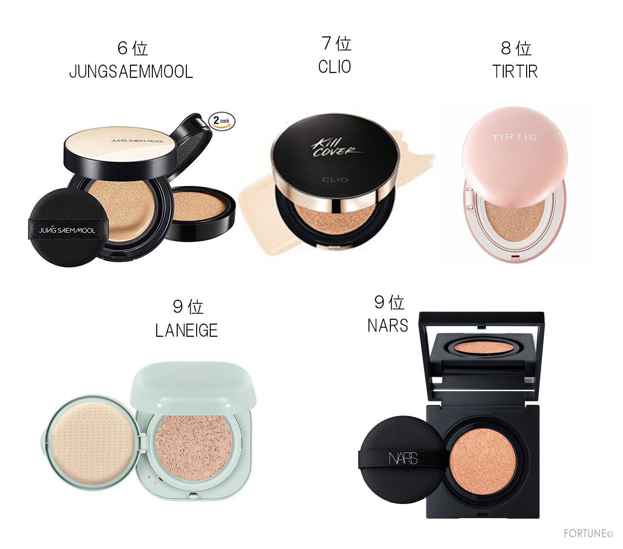 クッションファンデおすすめランキング