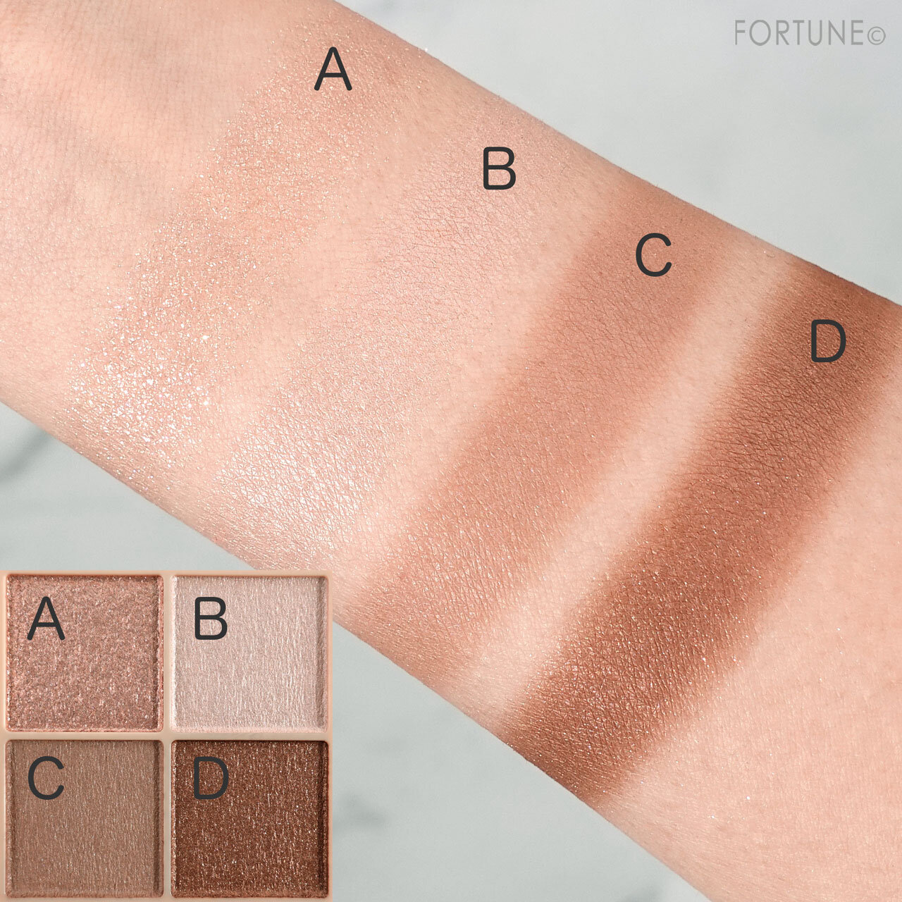 セザンヌ ベージュトーンアイシャドウ　02ロージーベージュ