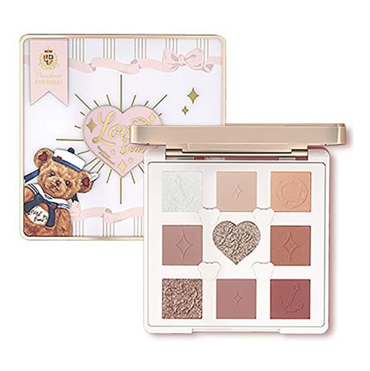 紅茶コスメ　FlowerKnows（フラワーノーズ）　LoveBear 9色アイシャドウパレット