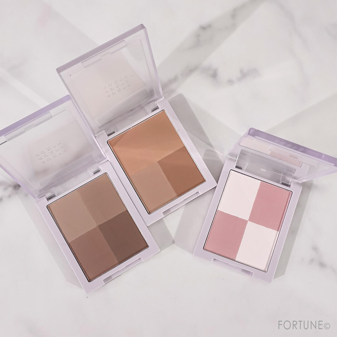 #aZTK（エーズィーティーケー）マットハイライターデュオ　4色シェーディングパレット