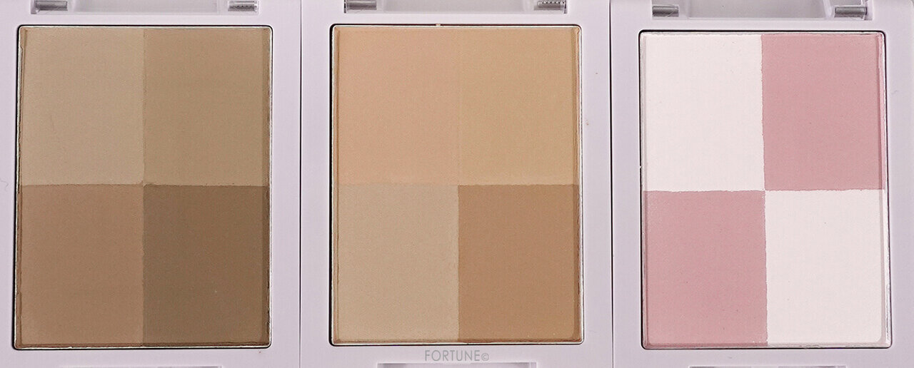 #aZTK（エーズィーティーケー）　マットハイライターデュオ　4色シェーディングパレット