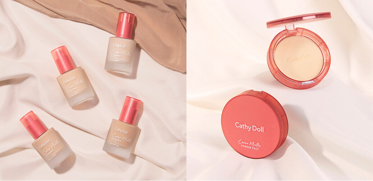 キャシードール「カバーマットファンデーション」「カバーマットパウダーパクト」