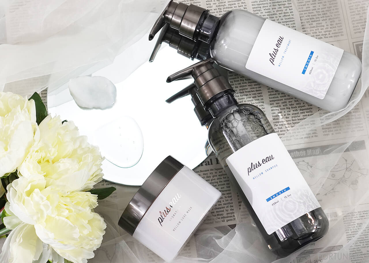 plus eau（プリュスオー）  商品名：メロウシャンプー／メロウトリートメント