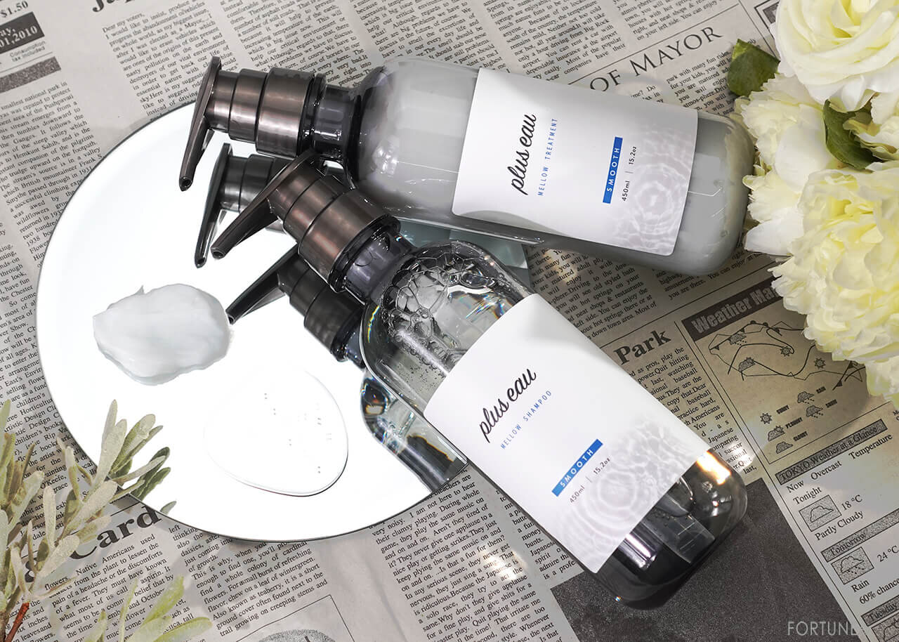 plus eau（プリュスオー）  商品名：メロウシャンプー／メロウトリートメント