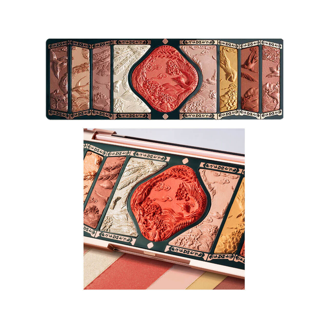 花西子　百鳥朝鳳 アイシャドウパレット《02 オレンジブラウン》