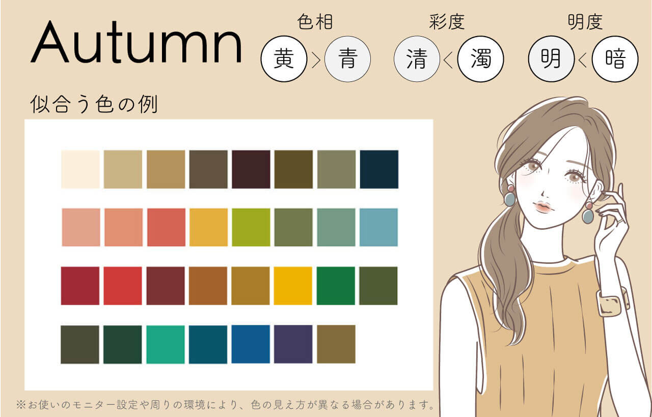 パーソナルカラー診断　イエベ秋（オータム）