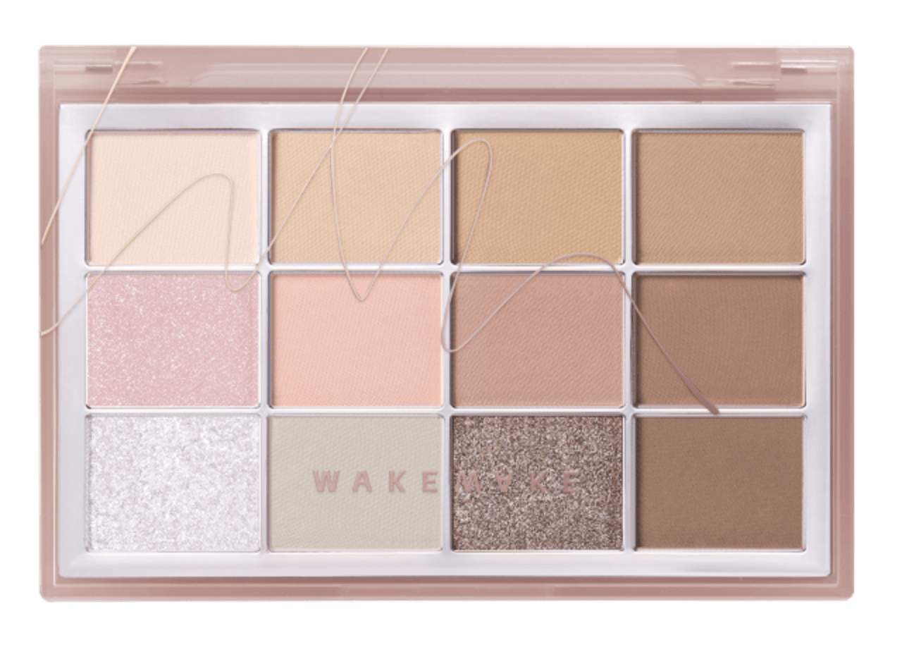 WAKEMAKE（ウェイクメイク）　ソフトブラーリングアイパレット　クールトープブラーリング