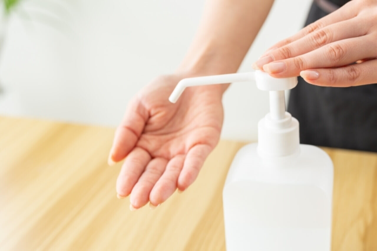 手指消毒　ハンドクリーム
