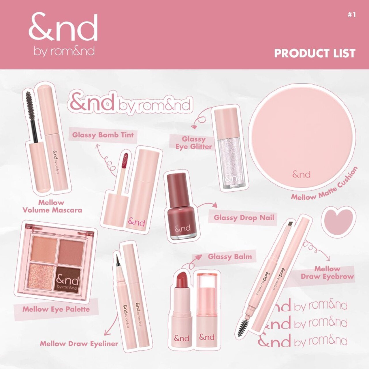 &nd by rom&nd（アンドバイロムアンド）　商品一覧