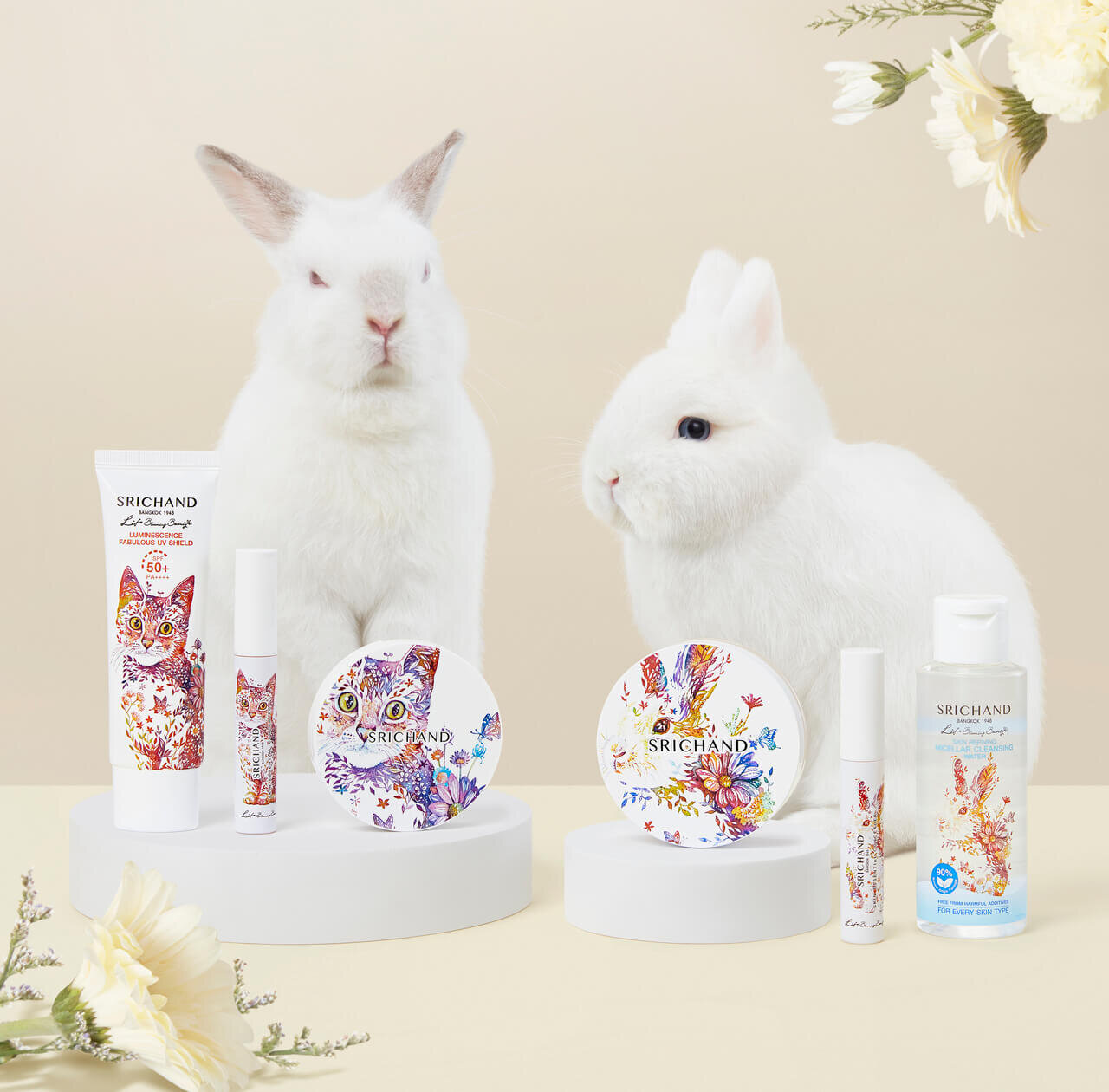 タイコスメ「SRICHAND（シーチャン）」タケダヒロキ コラボ限定コスメ 猫コスメ ウサギ