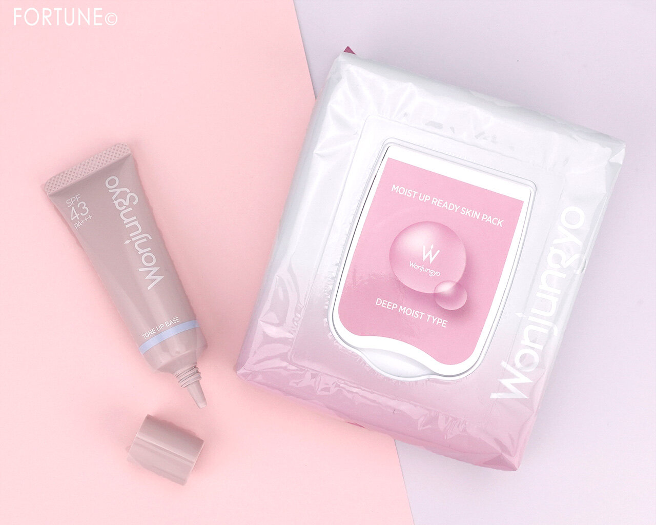 ウォンジョンヨ　トーンアップベース NA、モイストアップレディスキンパック DM（高保湿タイプ）