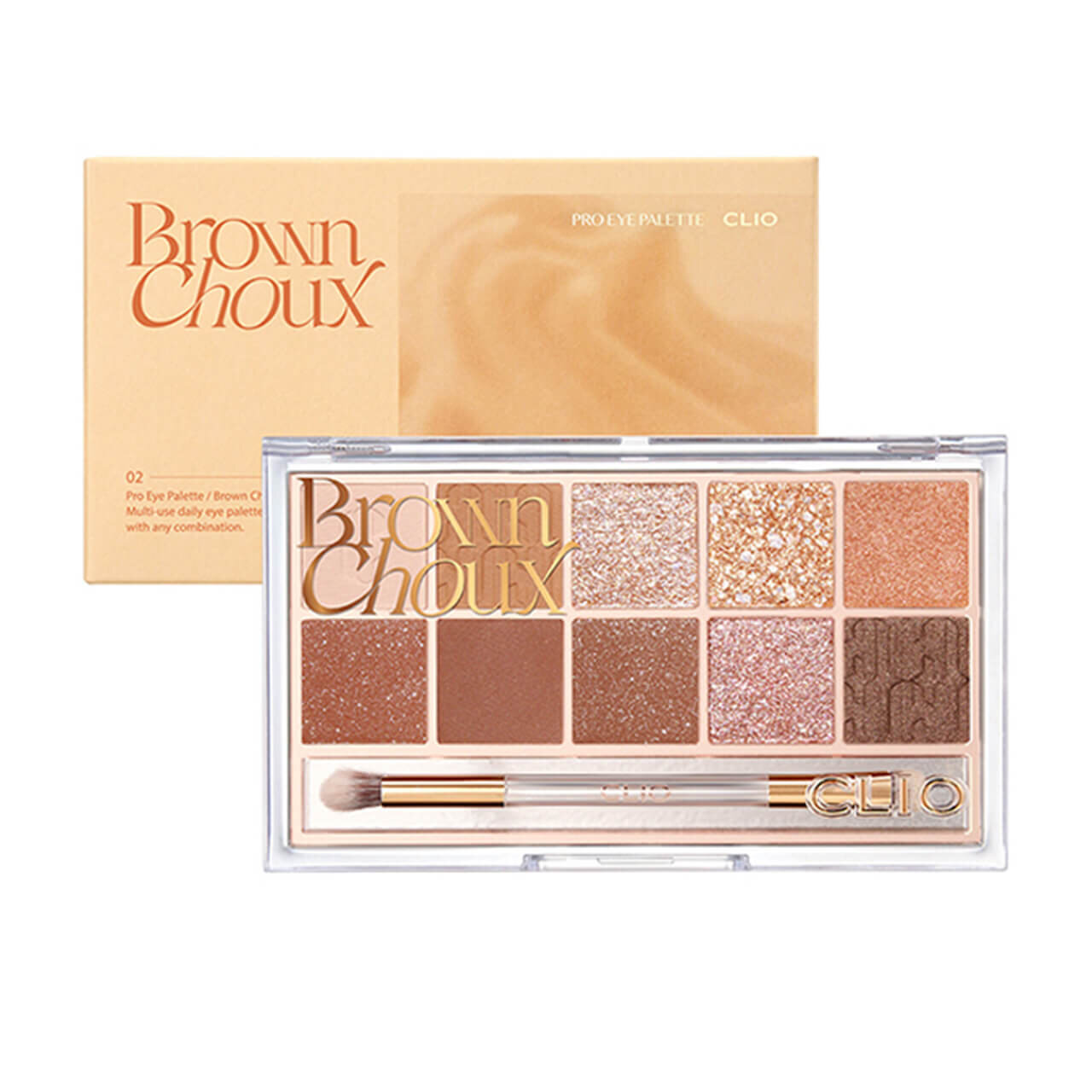 CLIO（クリオ）　『プロ アイ パレット』　02 ブラウン シュー