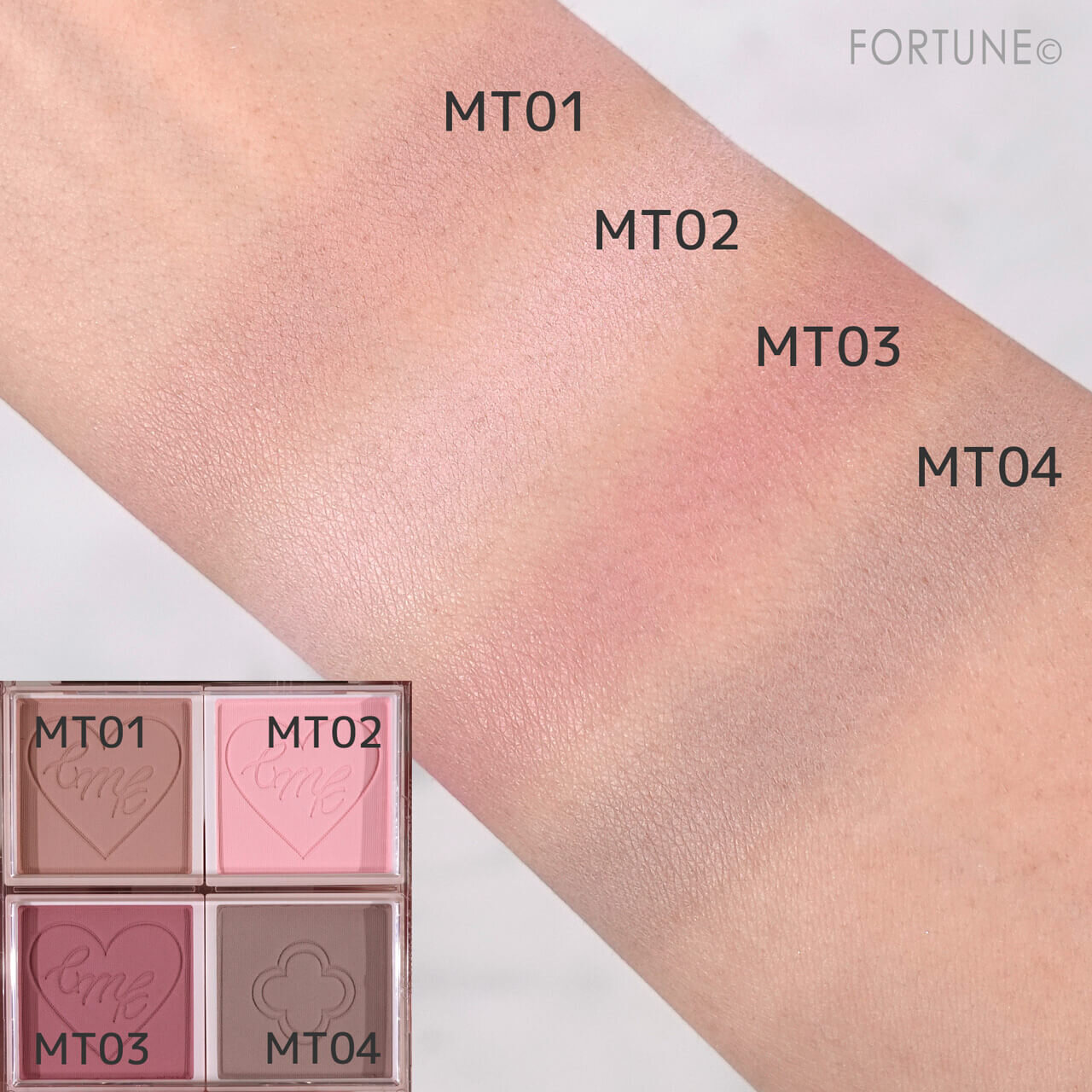 CANMAKE（キャンメイク）　『マイトーンクチュール』　スウォッチ