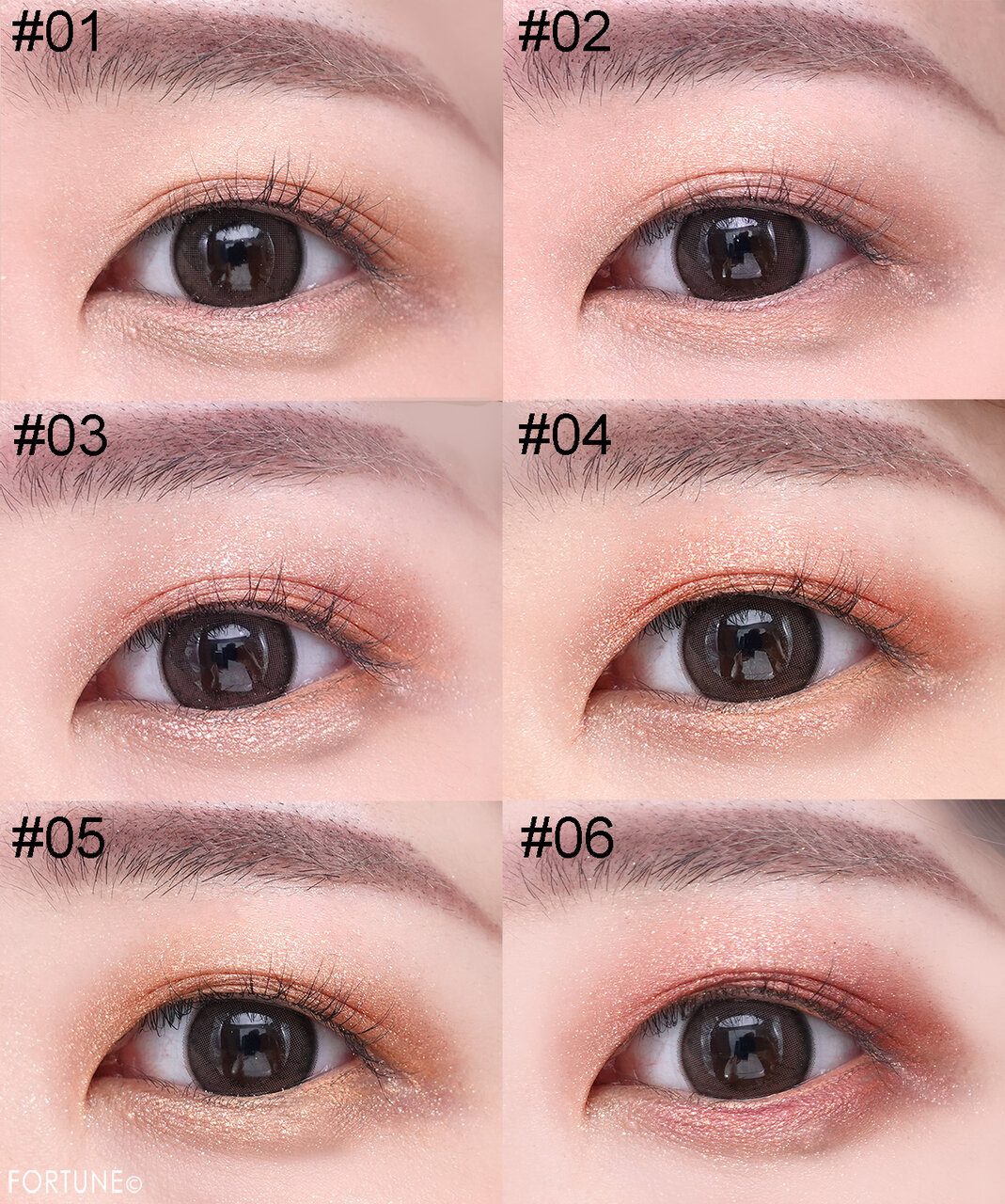 CahtyDoll（キャシードール）　シアーアラウンド トリオ アイシャドウパレット　スウォッチ