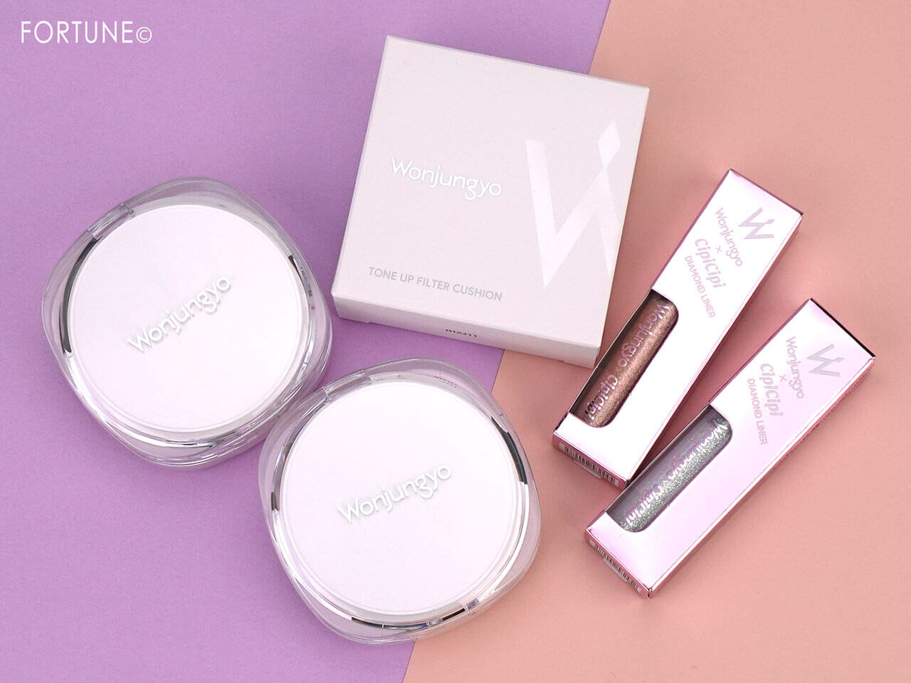 Wonjungyo（ウォンジョンヨ）　2023年冬新作コスメ　　『ウォンジョンヨ　トーンアップフィルタークッション』　『ウォンジョンヨ　ダイヤモンドライナー』