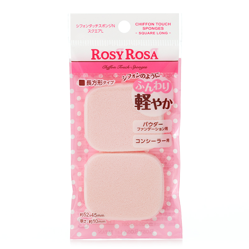 ROSY ROSA（ロージーローザ）　シフォンタッチスポンジN スクエアL 2P