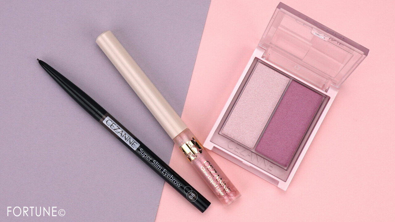 CEZANNE（セザンヌ）　2024年春新作コスメ　『セザンヌ 超細芯アイブロウ』　『セザンヌ グロウリキッドライナー』　『セザンヌ フェイスグロウカラー』　