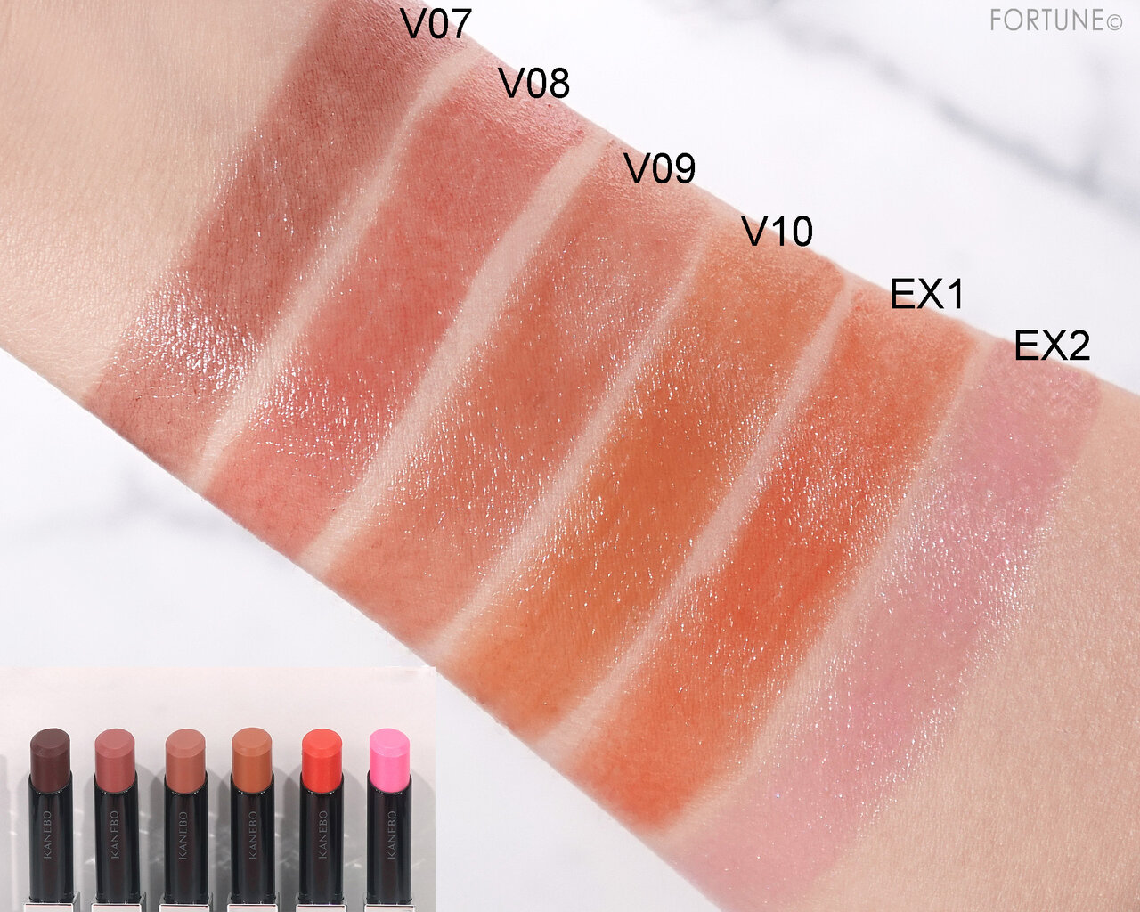 KANEBO（カネボウ）　『カネボウ　ルージュスターヴァイブラント』　V07 V08 V09 V10 EX1 EX2