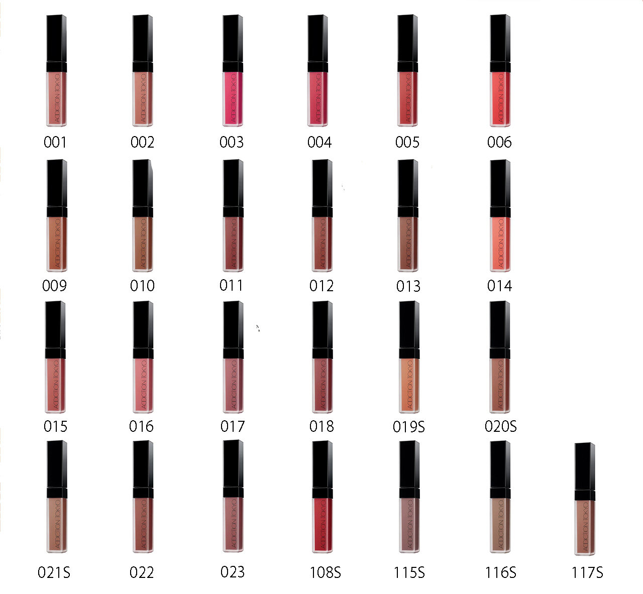 ADDICTION（アディクション）　ザ マット リップ リキッド　カラーバリエーション