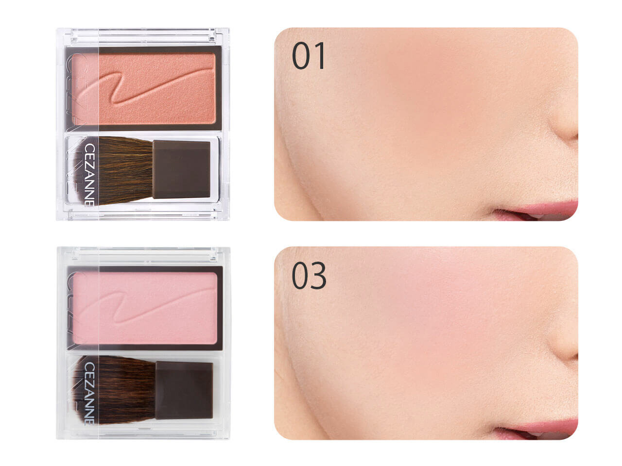 CEZANNE（セザンヌ）　チークブラッシュ　ブルべ冬