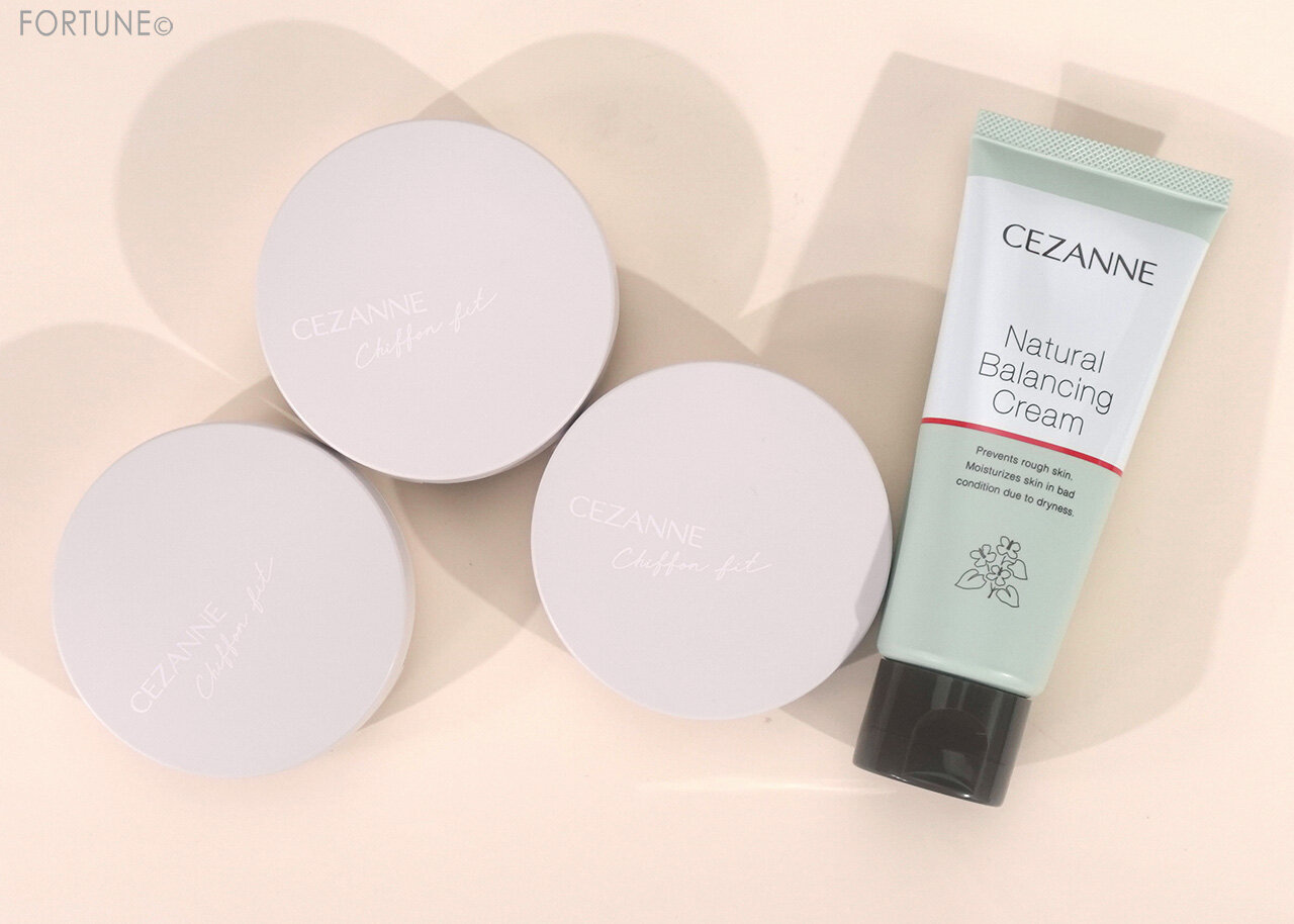 CEZANNE（セザンヌ）　2024年春新作コスメ　『セザンヌ　シフォンフィットクッションファンデーション』　『セザンヌ　ナチュラルバランシングクリーム』