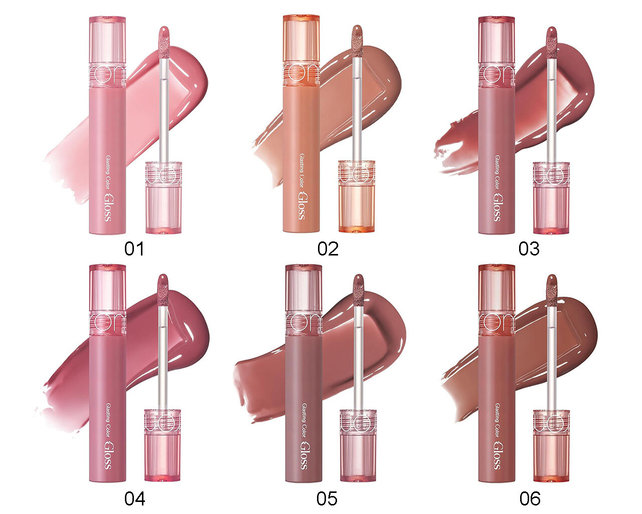 rom&nd（ロムアンド） 『グラスティングカラーグロス』　01　02　03　04　05　06