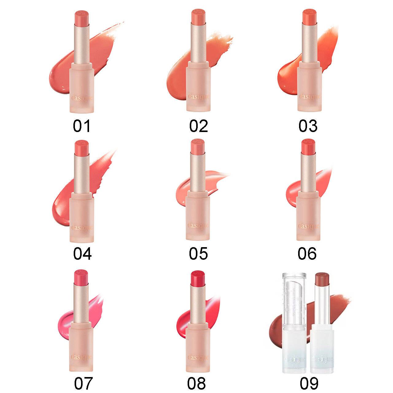 dasique（デイジーク）　ムードグロウリップスティック　カラーバリエーション