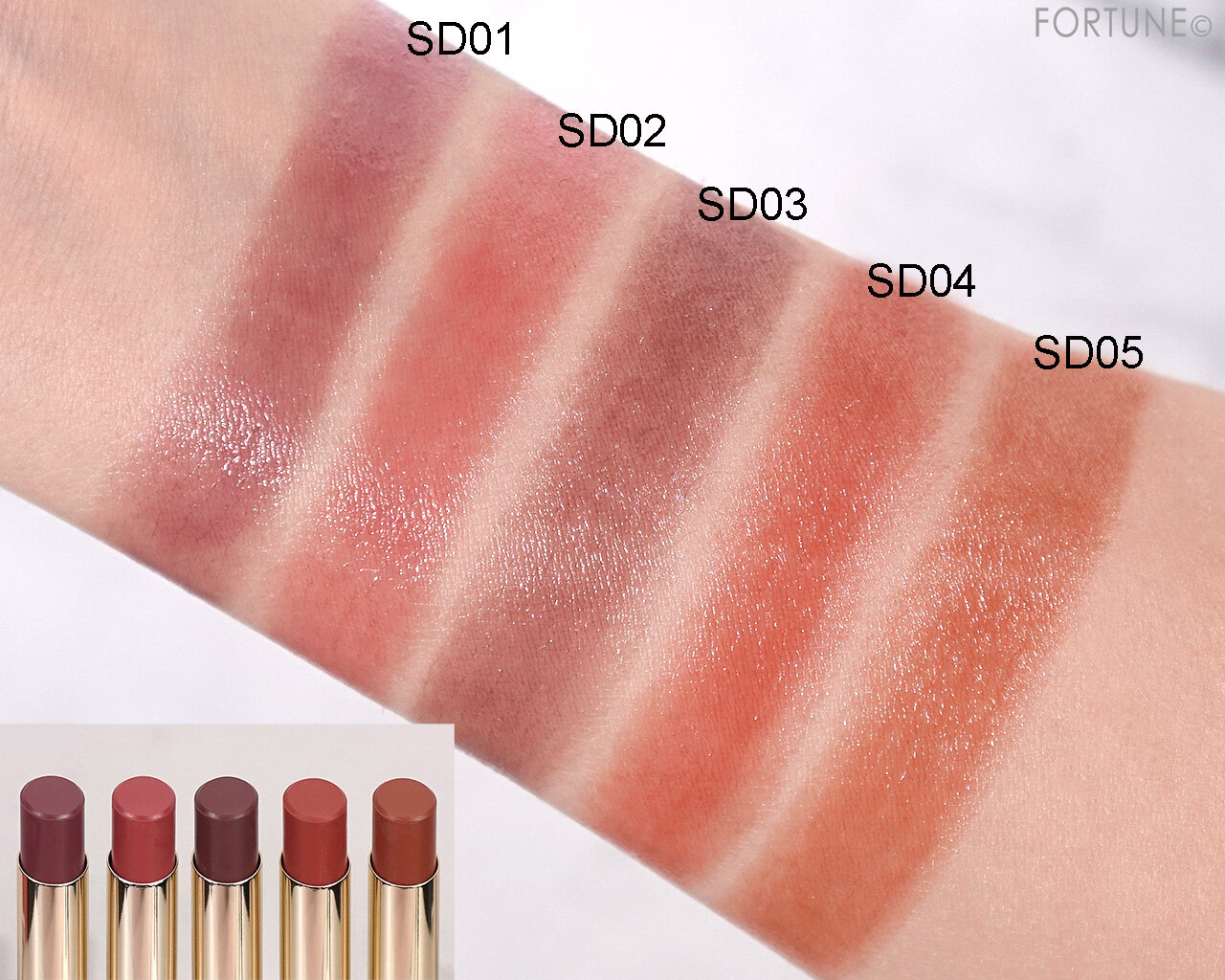 excel（エクセル）　リップステディ　カラーバリエーション