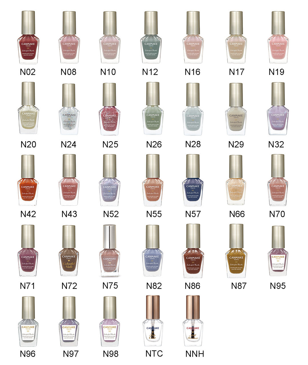 CANMAKE（キャンメイク）『カラフルネイルズ』　2024年最新版　人気色ランキング