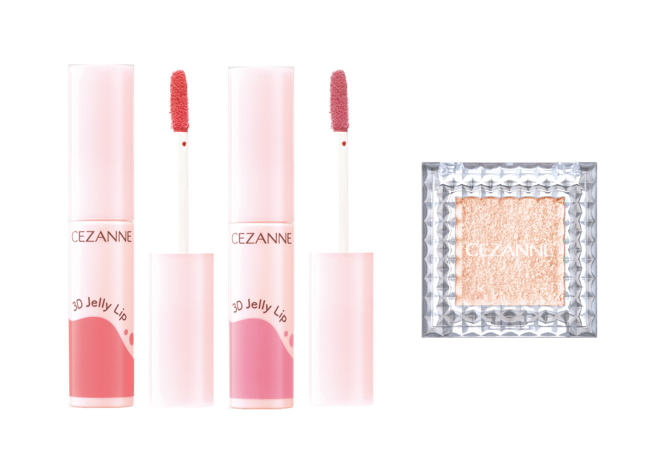 CEZANNE（セザンヌ）　2024年秋新作コスメ　『セザンヌ　3Dジェリーリップ』　『セザンヌ　シングルシャイニーアイシャドウ』