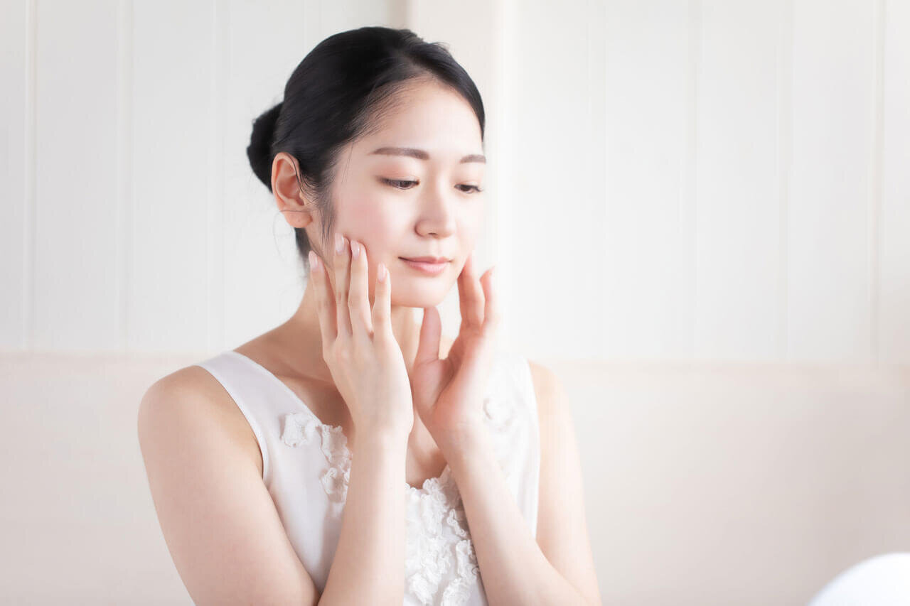 化粧崩れ防止　スキンケア