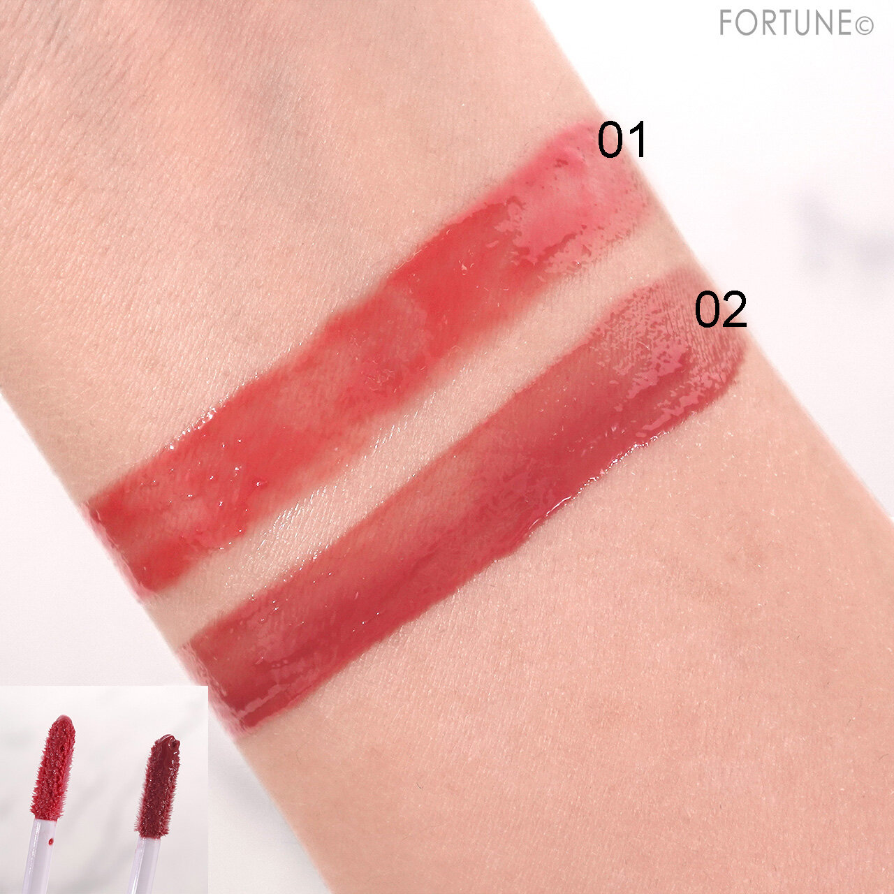 CEZANNE（セザンヌ）　『セザンヌ　3Dジェリーリップ』　01 ピーチメルバ　　02 ミルクローズ