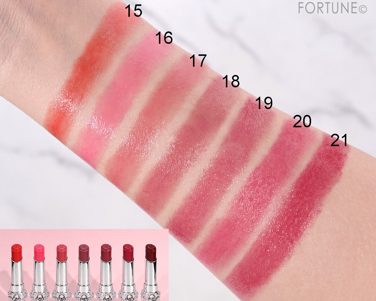 JILLSTUART（ジルスチュアート）　リップブロッサム グロウ　カラーバリエーション