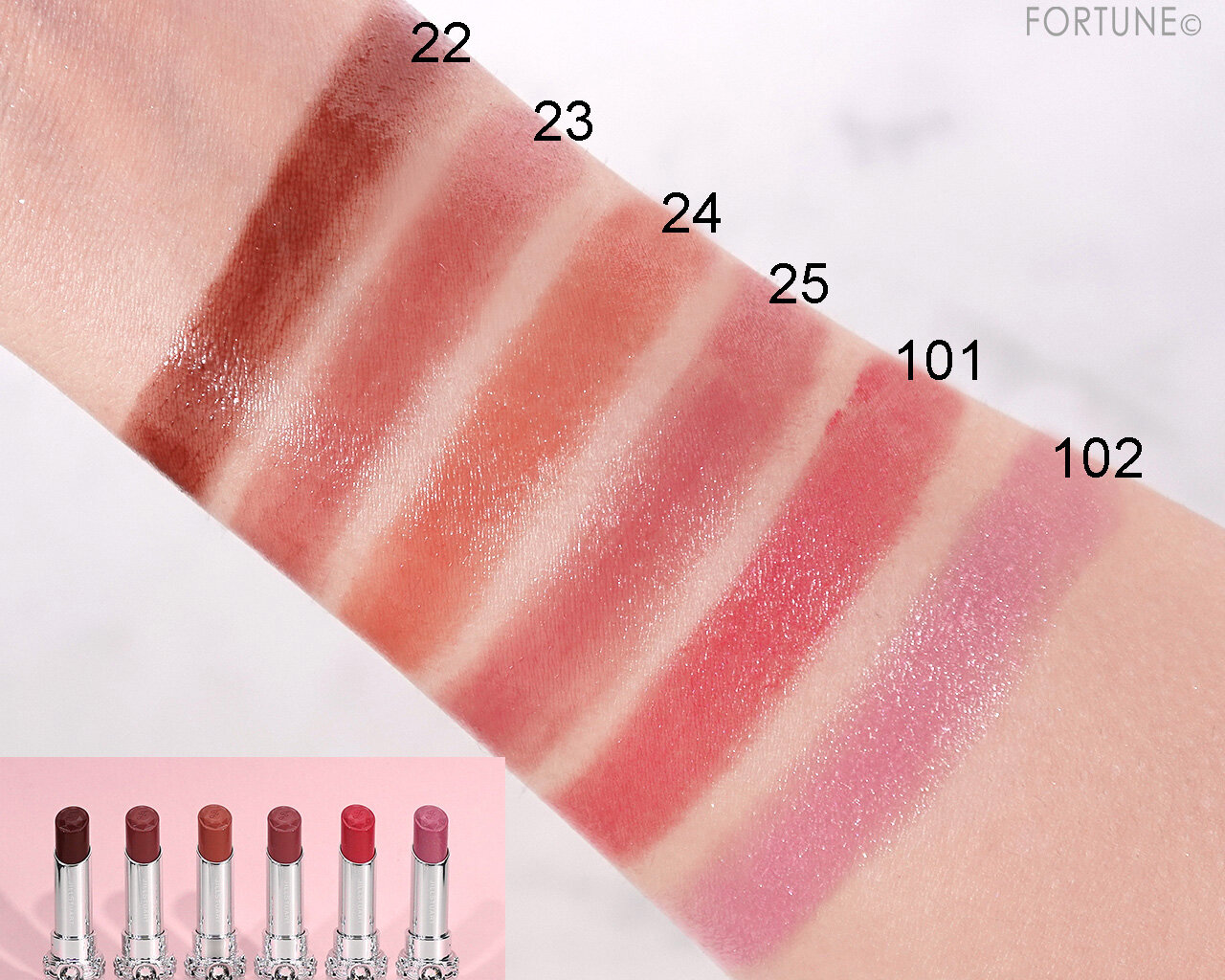 JILLSTUART（ジルスチュアート）　リップブロッサム グロウ　カラーバリエーション